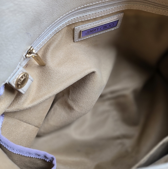 Jimmy Choo Elegant Cream Leather Handbag - Picture 11 of 13